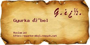 Gyurka Ábel névjegykártya